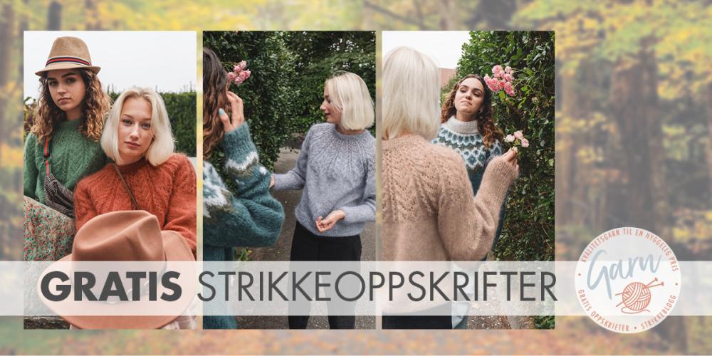 Gratis strikkeoppskrifter