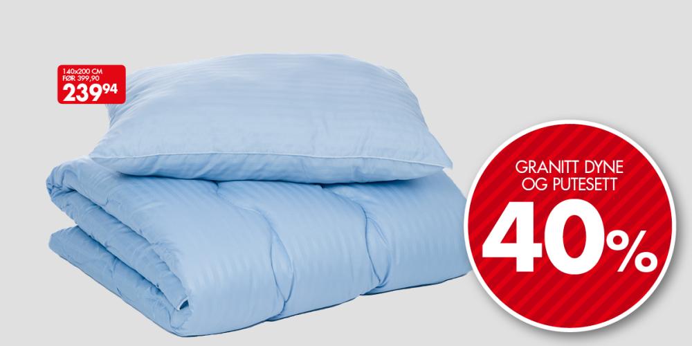 Dyne og pute tilbud -40%