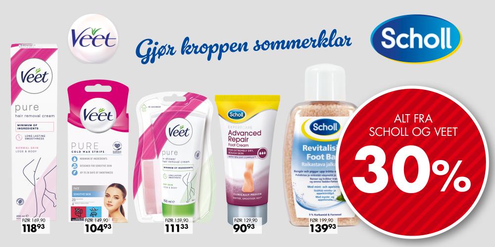 Alt fra School og Veet -30%