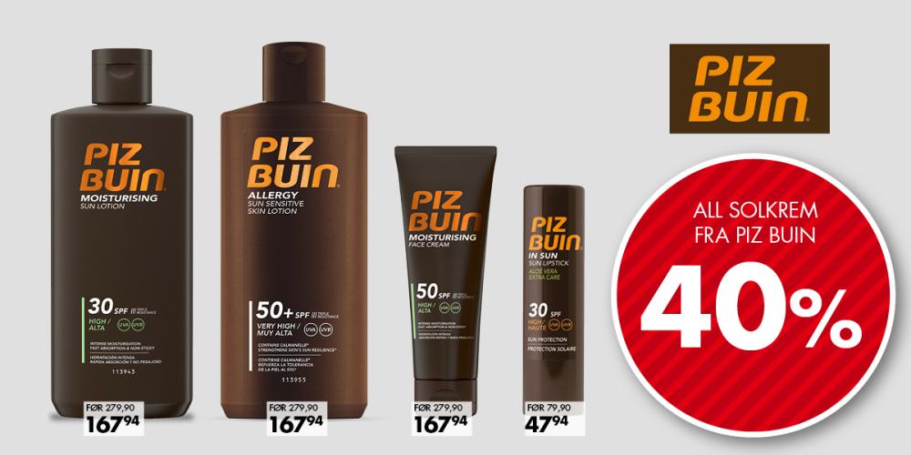 Solkrem tilbud -40%