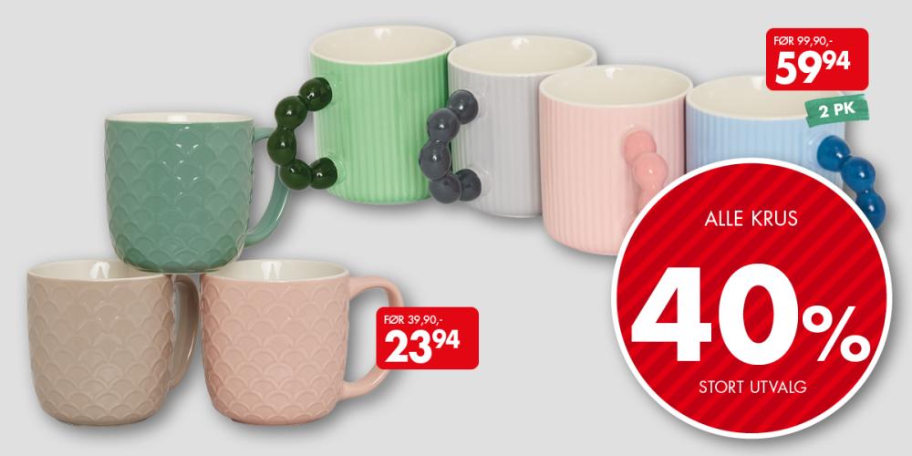 Alle krus -40%