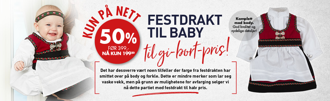 Nydelig festdrakt til baby -50% Nydelig festdrakt til baby -50%