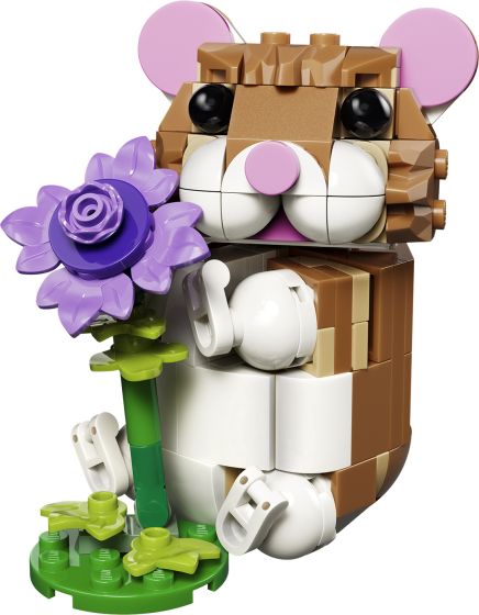 Søt hamster med en blomst Søt hamster med en blomst