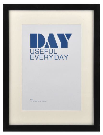 Day ramme sort 30x40cm sort