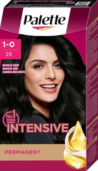 Palette Intensive Creme Coloration 1-0 Naturlig Svart