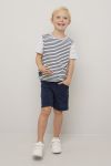 Shorts i slub jersey Sondre Mørkmarine..