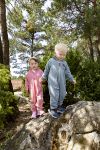 Fleecedress med broderi