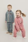 Fleecedress med broderi Rosa.