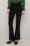 Glitter Flare bukse Vasket sort..