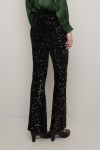 Glitter Flare bukse Vasket sort..
