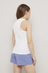 Singlet ribbestrikket Malin Hvit