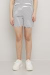 Shorts ribbestrikket Malin Hvit/sort