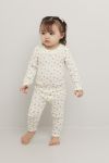 Leggings med print Daisy Offwhite