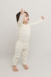 Leggings med print Daisy Offwhite