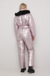 Skidress Rosegold med avtagbar pels Rosa..