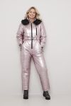 Skidress Rosegold med avtagbar pels Rosa..