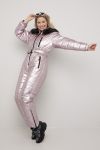 Skidress Rosegold med avtagbar pels Rosa..