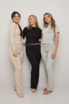 Fold-over bukse Amanda Beige