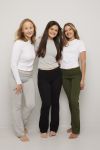 Fold-over bukse Amanda Oliven