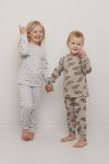 Pyjamas ribbestrikket Mørkgråmelert