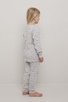 Pyjamas ribbestrikket Mørkgråmelert