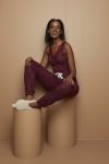 Loved rib singlet Burgunder