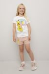 Shorts med Pikachu print rosa.