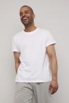 David Casual T-shirt 2 pk rund hals Hvit