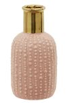 Vase med gullkant rosa