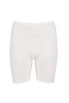 Eva Flora Shorts i merinoull med blondekant offwhite