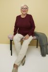 Fair Lady Sonia bukse med legg og strikk i livet beige