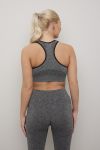 Active Sport seamless sports-bh gråmelert-sort