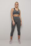 Active Sport seamless sports-bh gråmelert-sort