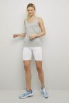 Basic Piper sykkelshorts i bomull hvit