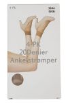 Basic ankelstrømper 4pk hud