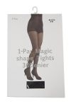 Basic strømpebukse semi shine 30 denier high waist shaping sort