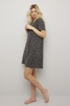 Nightwear Hearts Nattkjole koksgrå/hvit