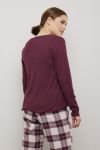 Nightwear Lana pyjamastopp burgunder.