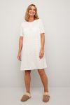 Nightwear Pearl nattkjole med korte ermer hvit-pudder