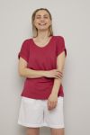 Kirsten t - shirt mørkerosa