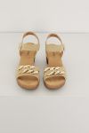 Sandal med hel Isadora Beige .
