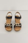 Sandal med hel Isadora Vasket sort.