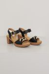 Sandal med hel Isadora Vasket sort.