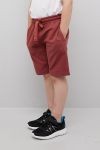 Sweatshorts Active med lommer og snortrekk rust