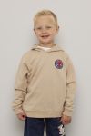 Hettegenser med flockprint Beige
