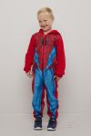 Jumpsuit i fleece Rød-blå