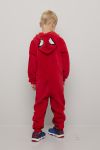 Jumpsuit i fleece Rød-blå