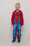 Jumpsuit i fleece Rød-blå