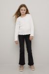 Jeans utsvinget med lavt liv Lina Vasket sort