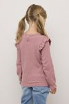 Topp ribbestrikket Daisy Lys rosa melert